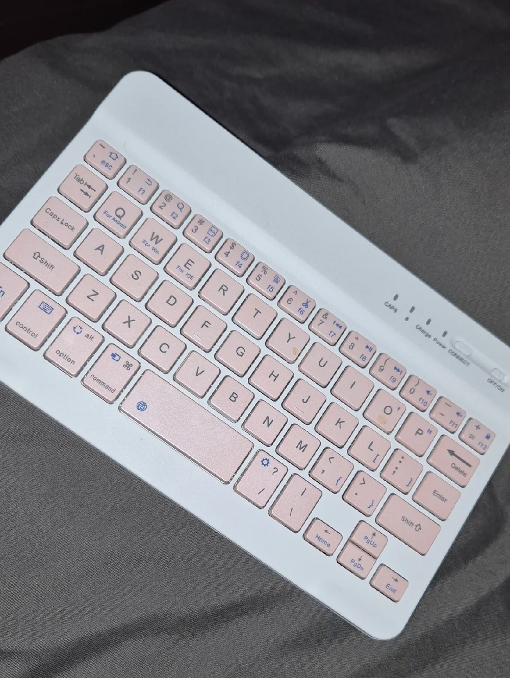 Wireless Bluetooth Keyboard with Pink Keys- Barely Used